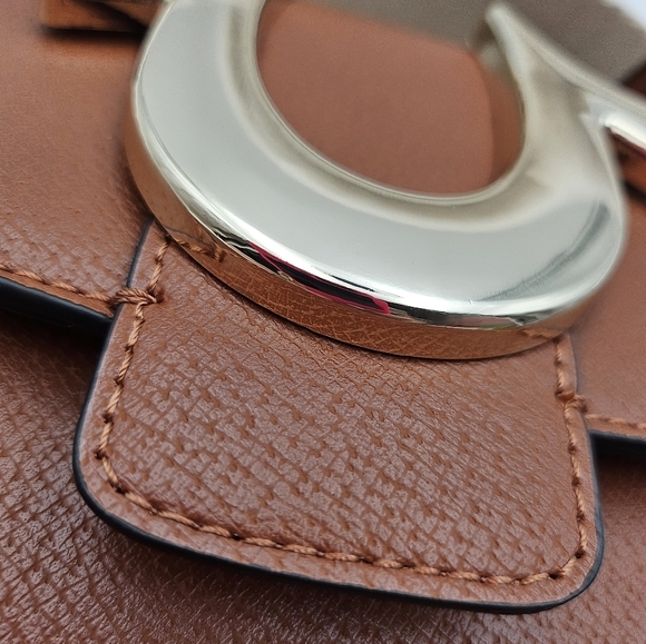 True Religion Brand‎ Jeans mini flap crossbody bag brown faux leather - Picture 5 of 15